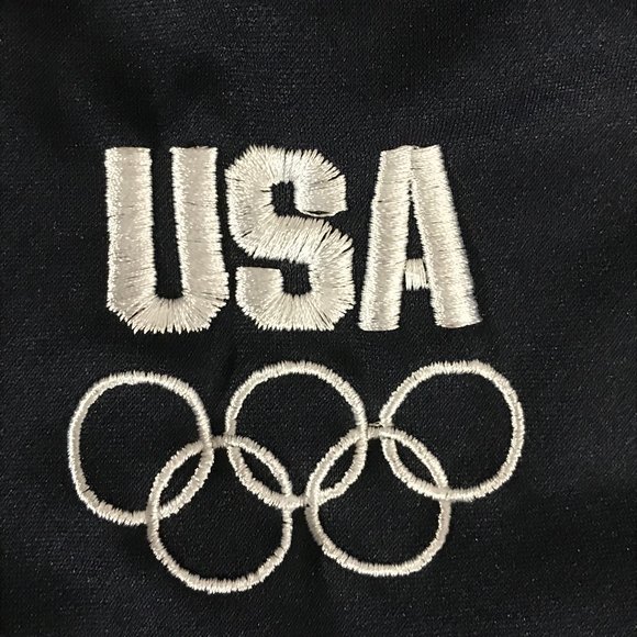 USA Olympics Men's Full Zip Up Navy Blue Jacket - Picture 3 of 6